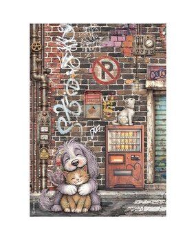 Stamperia Furry Friends 2 A4 Rice Paper Cat and Dog (6pcs) by Antonis Tzanidakis (DFSA41170) Stamperia Furry Friends 2 A4 Rice Paper Cat and Dog (6pcs) by Antonis Tzanidakis (DFSA41170)