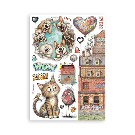 Stamperia Furry Friends 2 A5 Washi Pad (8pcs) by Antonis Tzanidakis (SBW39) Stamperia Furry Friends 2 A5 Washi Pad (8pcs) by Antonis Tzanidakis (SBW39)
