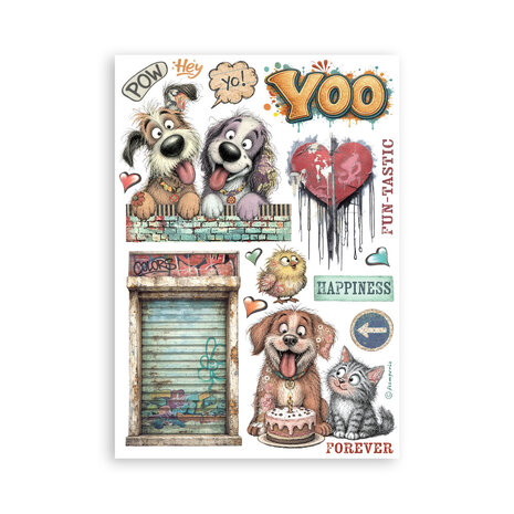 Stamperia Furry Friends 2 A5 Washi Pad (8pcs) by Antonis Tzanidakis (SBW39) Stamperia Furry Friends 2 A5 Washi Pad (8pcs) by Antonis Tzanidakis (SBW39)