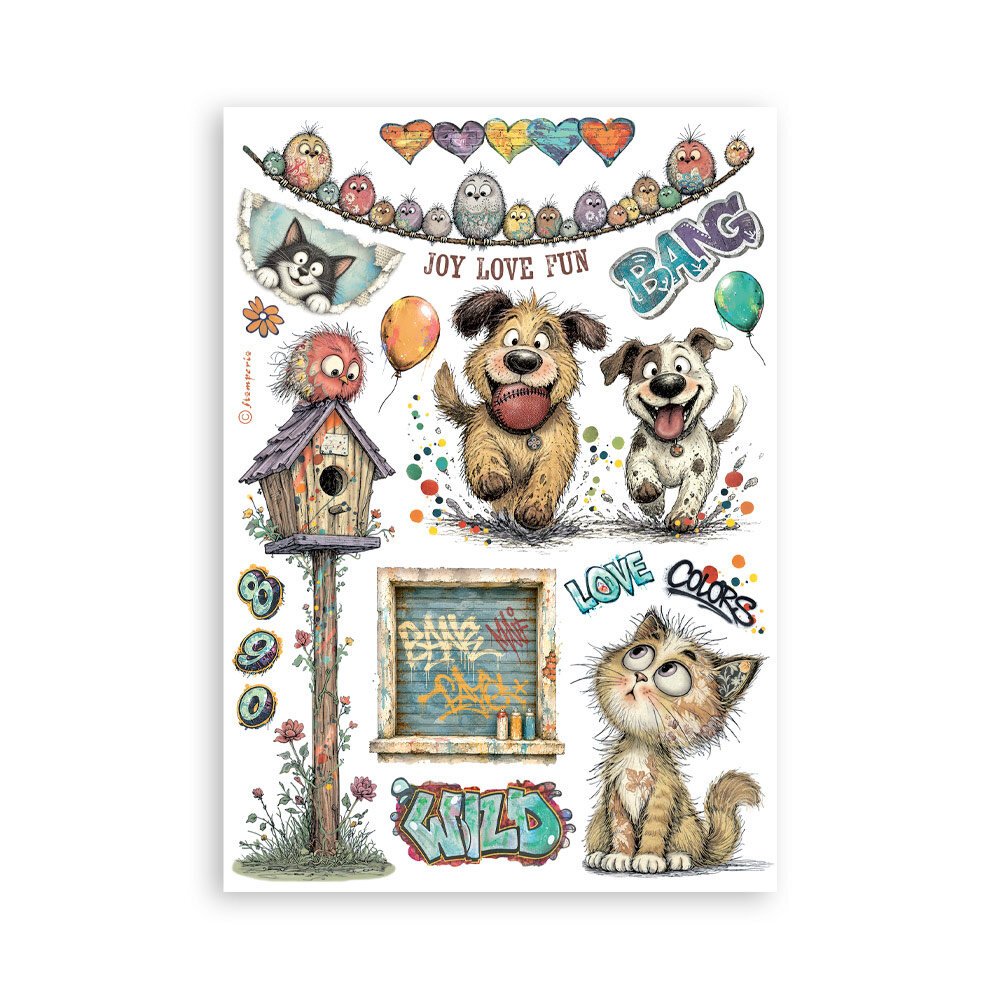 Stamperia Furry Friends 2 A5 Washi Pad (8pcs) by Antonis Tzanidakis (SBW39) Stamperia Furry Friends 2 A5 Washi Pad (8pcs) by Antonis Tzanidakis (SBW39)