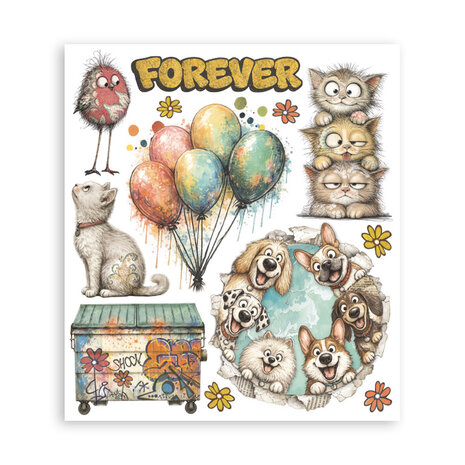 Stamperia Furry Friends 2 Rub-On 20,5x23cm Assortment (6pcs) by Antonis Tzanidakis (DFLRBXG18) Stamperia Furry Friends 2 Rub-On 20,5x23cm Assortment (6pcs) by Antonis Tzanidakis (DFLRBXG18)