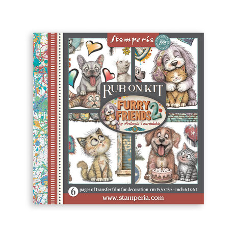 Stamperia Furry Friends 2 Rub-On 15,5x15x5cm Assortment (6pcs) by Antonis Tzanidakis (DFLRBX26) Stamperia Furry Friends 2 Rub-On 15,5x15x5cm Assortment (6pcs) by Antonis Tzanidakis (DFLRBX26)