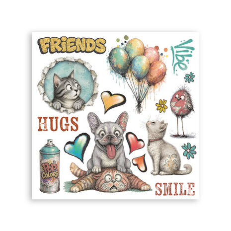 Stamperia Furry Friends 2 Rub-On 15,5x15x5cm Assortment (6pcs) by Antonis Tzanidakis (DFLRBX26) Stamperia Furry Friends 2 Rub-On 15,5x15x5cm Assortment (6pcs) by Antonis Tzanidakis (DFLRBX26)