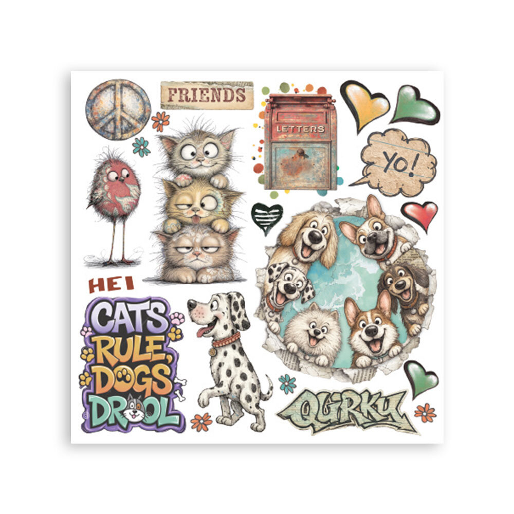 Stamperia Furry Friends 2 Rub-On 15,5x15x5cm Assortment (6pcs) by Antonis Tzanidakis (DFLRBX26) Stamperia Furry Friends 2 Rub-On 15,5x15x5cm Assortment (6pcs) by Antonis Tzanidakis (DFLRBX26)
