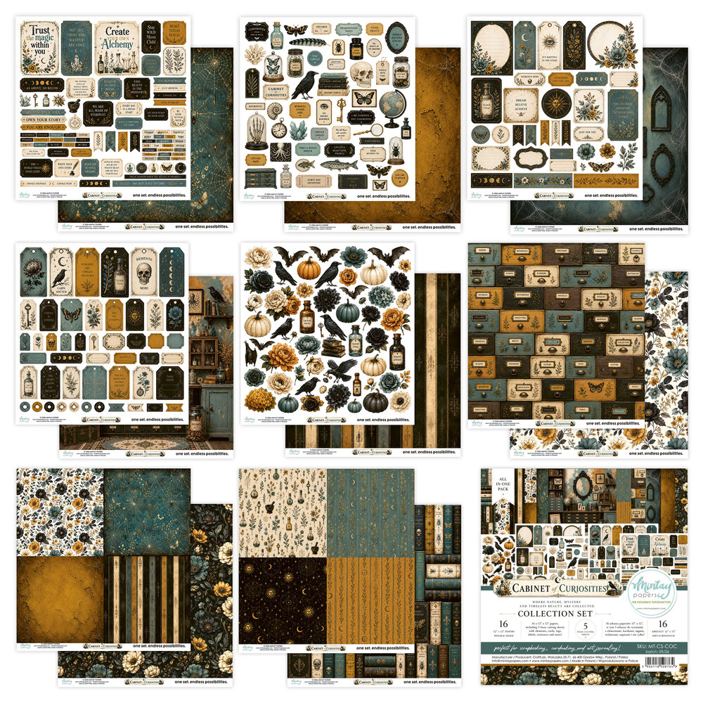 Mintay Cabinet of Curiosities 12x12 Inch Collection Set (16pcs) (MT-CS-COC) Mintay Cabinet of Curiosities 12x12 Inch Collection Set (16pcs) (MT-CS-COC)
