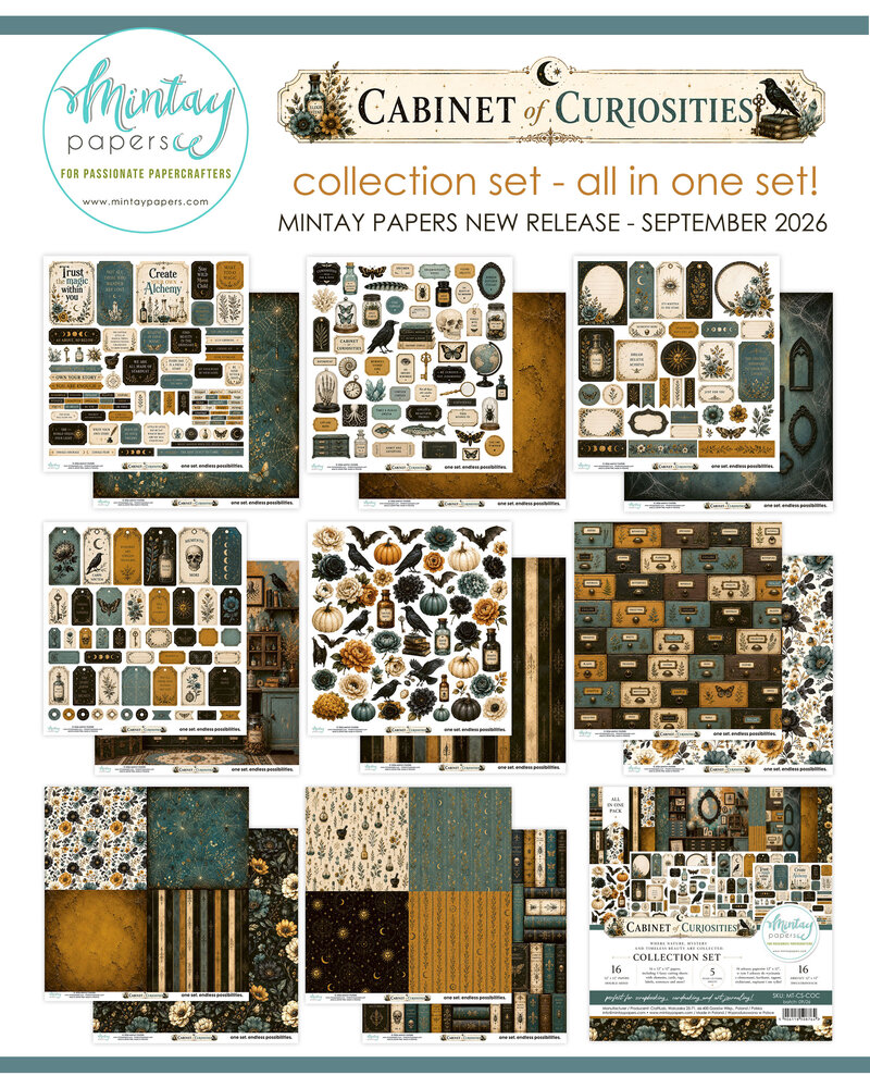 Mintay Cabinet of Curiosities 12x12 Inch Collection Set (16pcs) (MT-CS-COC) Mintay Cabinet of Curiosities 12x12 Inch Collection Set (16pcs) (MT-CS-COC)