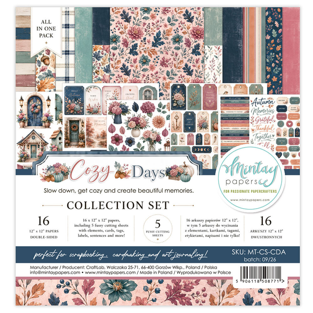 Mintay Cozy Days 12x12 Inch Collection Set (16pcs) (MT-CS-CDA) Mintay Cozy Days 12x12 Inch Collection Set (16pcs) (MT-CS-CDA)