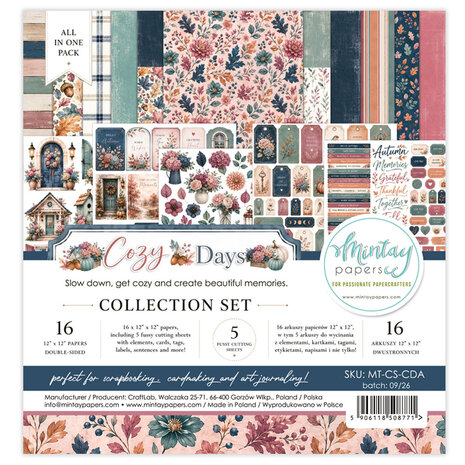 Mintay Cozy Days 12x12 Inch Collection Set (16pcs) (MT-CS-CDA) Mintay Cozy Days 12x12 Inch Collection Set (16pcs) (MT-CS-CDA)