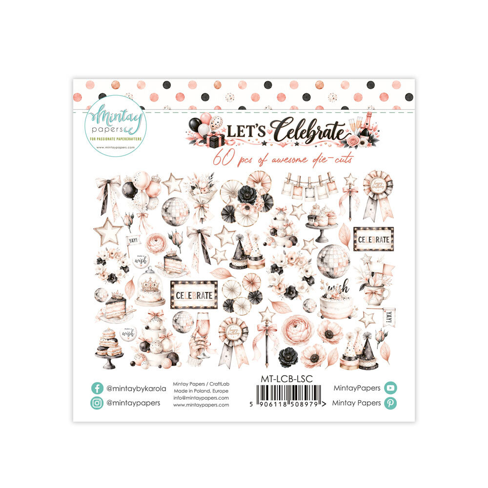Mintay Let's Celebrate Paper Die-Cuts (60pcs) (MT-LCB-LSC)