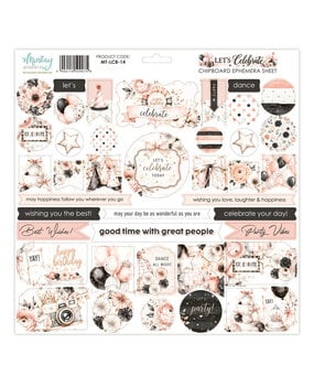 Mintay Let's Celebrate 12x12 Inch Chipboard Ephemera Sheet (MT-LCB-14)