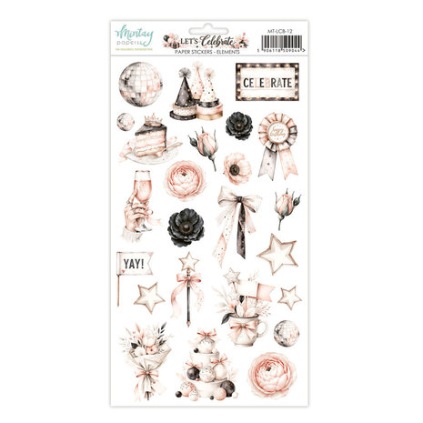 Mintay Let's Celebrate 6x12 Inch Paper Stickers Elements (MT-LCB-12)