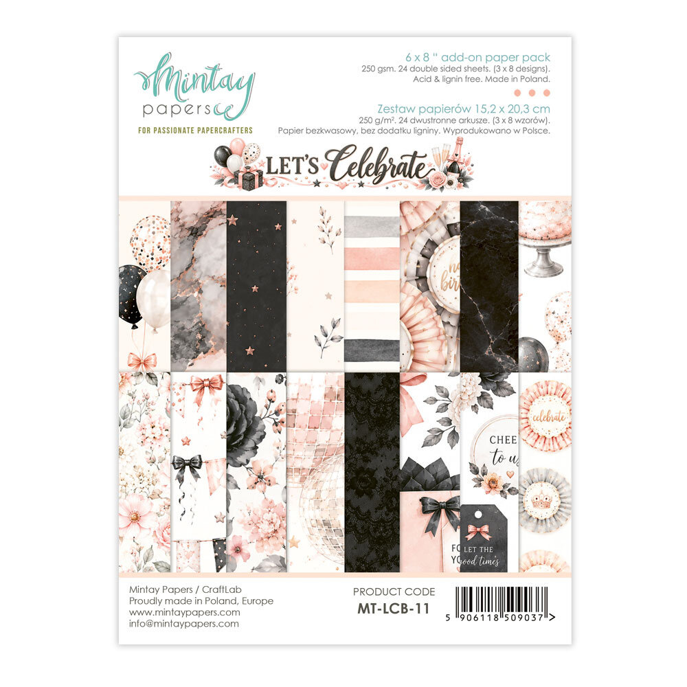 Mintay Let's Celebrate 6x8 Inch Add-On Paper Pack (MT-LCB-11) Mintay Let's Celebrate 6x8 Inch Add-On Paper Pack (MT-LCB-11)