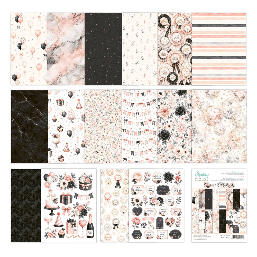 Mintay Let's Celebrate 6x8 Inch Add-On Paper Pack (MT-LCB-11) Mintay Let's Celebrate 6x8 Inch Add-On Paper Pack (MT-LCB-11)