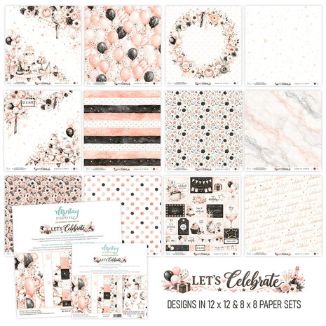 Mintay Let's Celebrate 8x8 Inch Scrapbooking Paper Set (MT-LCB-08) Mintay Let's Celebrate 8x8 Inch Scrapbooking Paper Set (MT-LCB-08)