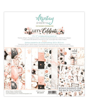 Mintay Let's Celebrate 12x12 Inch Scrapbooking Paper Set (MT-LCB-07)