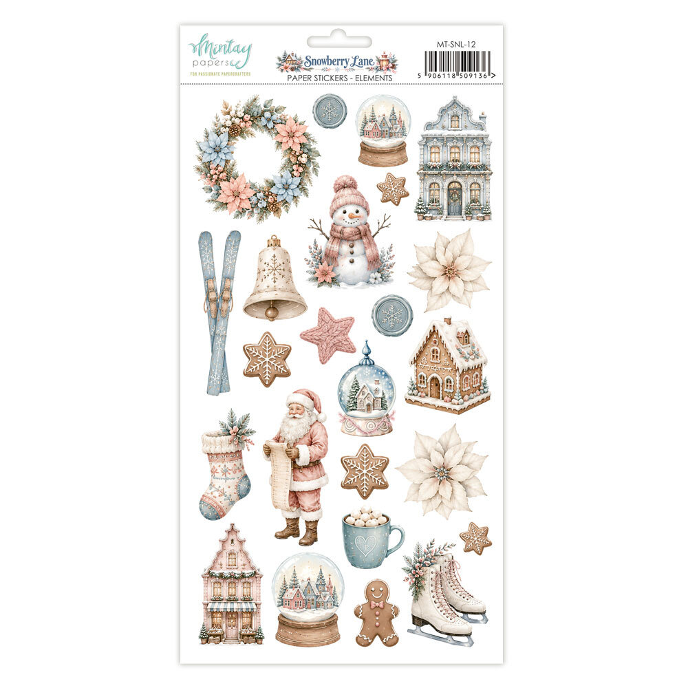 Mintay Snowberry Lane 6x12 Inch Paper Stickers Elements (MT-SNL-12)