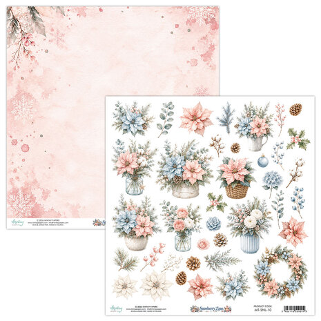 Mintay Snowberry Lane 12x12 Inch Fussy Cut Flora Paper (MT-SNL-10) Mintay Snowberry Lane 12x12 Inch Fussy Cut Flora Paper (MT-SNL-10)