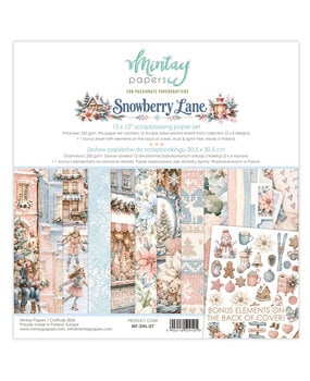 Mintay Snowberry Lane 12x12 Inch Scrapbooking Paper Set (MT-SNL-07)