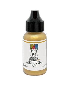Ranger Dina Wakley MEdia Heavy Body Acrylic Paints Oro 1 fl oz (MDQ95187)
