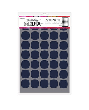 Ranger Dina Wakley MEdia Stencils Small Squovals (MDS94012)