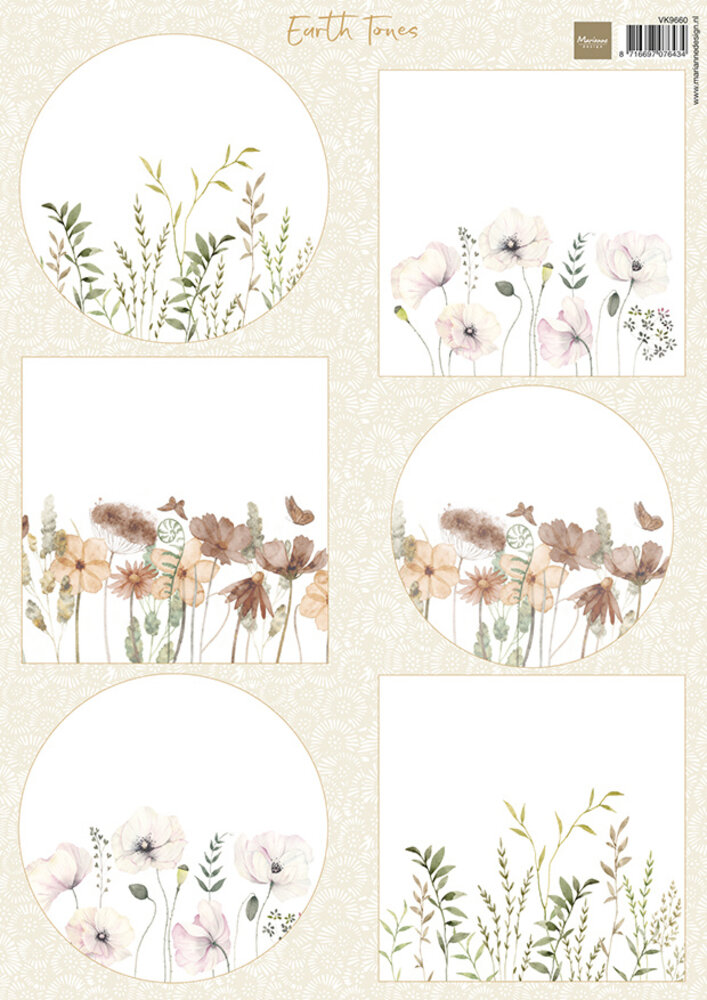 Marianne Design Decoupage Sheet A4 Earth Tones (VK9660)
