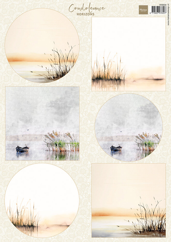 Marianne Design Decoupage Sheet A4 Condoleance Horizons (VK9659)
