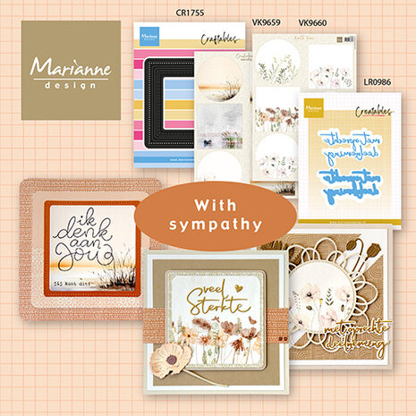 Marianne Design Creatables Met Oprechte Deelneming Tekst (LR0986) Marianne Design Creatables Met Oprechte Deelneming Tekst (LR0986)