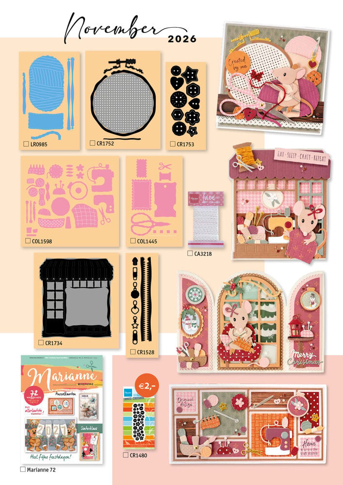 Marianne Design Leaflet The Collection #167 November (CAT13167) Marianne Design Leaflet The Collection #167 November (CAT13167)