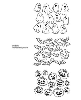 Stampers Anonymous Halloween Backgrounds Dylusions Cling Stamps (DYR10055)