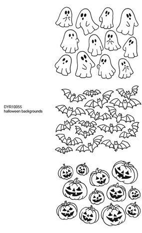 Stampers Anonymous Halloween Backgrounds Dylusions Cling Stamps (DYR10055)