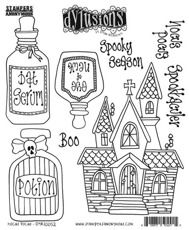 Stampers Anonymous Hocus Pocus Dylusions Cling Stamps (DYR10052)