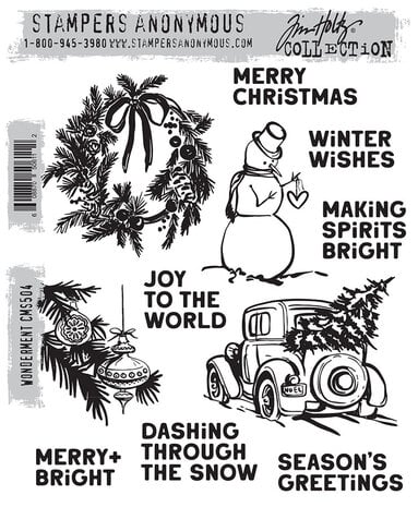 Stampers Anonymous Wonderment Tim Holtz Cling Stamps (CMS504)