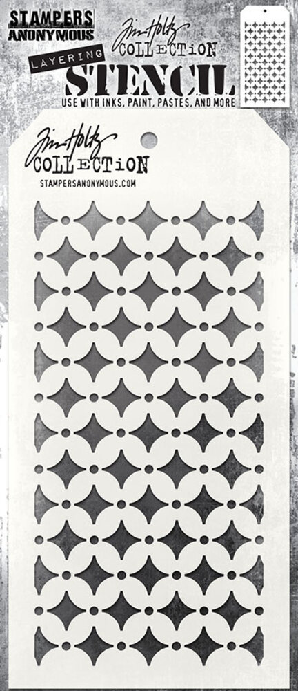 Stampers Anonymous Retro Diamon Tim Holtz Layering Stencil (THS192) Stampers Anonymous Retro Diamon Tim Holtz Layering Stencil (THS192)