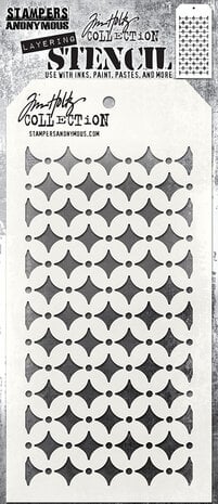 Stampers Anonymous Retro Diamon Tim Holtz Layering Stencil (THS192) Stampers Anonymous Retro Diamon Tim Holtz Layering Stencil (THS192)