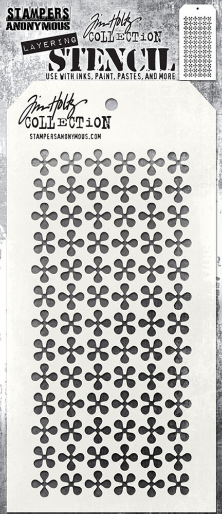 Stampers Anonymous Retro Pinwheel Tim Holtz Layering Stencil (THS191)