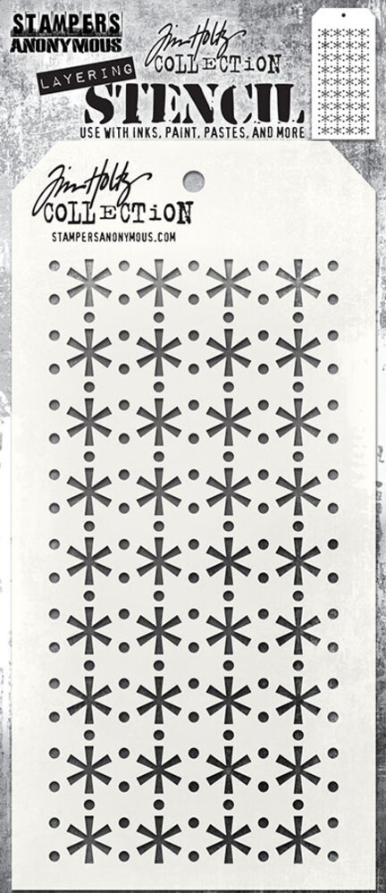 Stampers Anonymous Retro Snowflake Tim Holtz Layering Stencil (THS190) Stampers Anonymous Retro Snowflake Tim Holtz Layering Stencil (THS190)