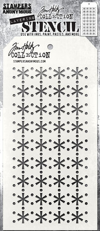 Stampers Anonymous Retro Snowflake Tim Holtz Layering Stencil (THS190) Stampers Anonymous Retro Snowflake Tim Holtz Layering Stencil (THS190)