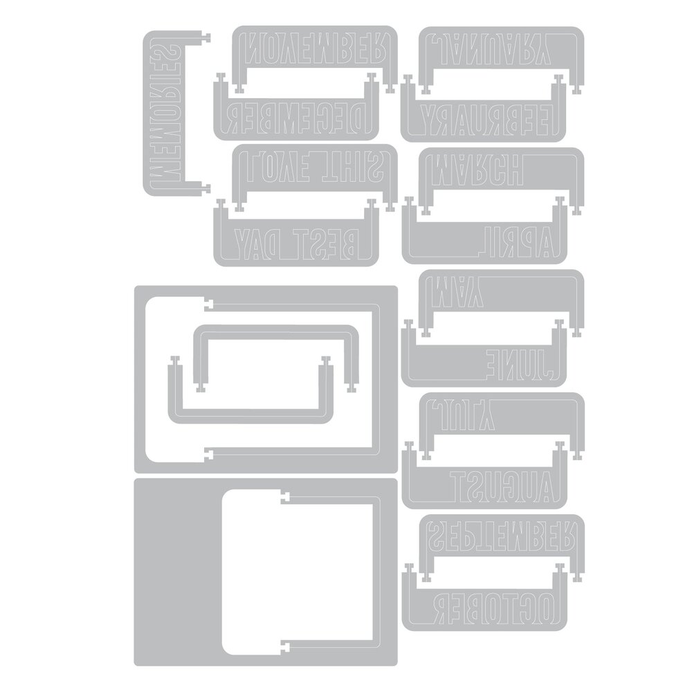 Sizzix Thinlits Die Set Snap and Swap Instamatic (19pcs) by 49 and Market (667205) Sizzix Thinlits Die Set Snap and Swap Instamatic (19pcs) by 49 and Market (667205)
