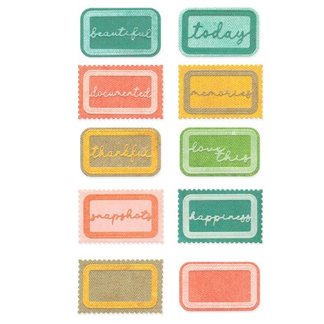 Sizzix Thinlits Die Set Snap and Swap Postage Label (13pcs) by 49 and Market (667228) Sizzix Thinlits Die Set Snap and Swap Postage Label (13pcs) by 49 and Market (667228)