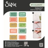 Sizzix Thinlits Die Set Snap and Swap Postage Label (13pcs) by 49 and Market (667228) Sizzix Thinlits Die Set Snap and Swap Postage Label (13pcs) by 49 and Market (667228)