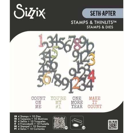 Sizzix Thinlits Die Set w/ Stamps Recount (10+4pcs) by Seth Apter (667214) Sizzix Thinlits Die Set w/ Stamps Recount (10+4pcs) by Seth Apter (667214)