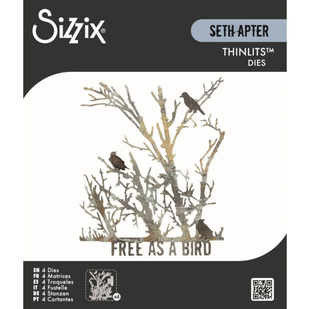 Sizzix Thinlits Die Set Free Bird (4pcs) by Seth Apter (667213) Sizzix Thinlits Die Set Free Bird (4pcs) by Seth Apter (667213)