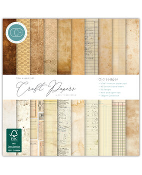 Craft Consortium Old Ledger 6x6 Inch Premium Paper Pad (CCEPAD045B)