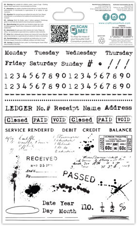 Craft Consortium Old Ledger Premium Rub-on Transfers Set (CERUBT003) Craft Consortium Old Ledger Premium Rub-on Transfers Set (CERUBT003)