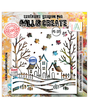 Aall and Create Fall into Fall 6x6 Inch Stencil Autumn Glow by Janet Klein (AALL-PC-271)