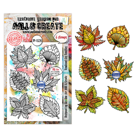 Aall and Create Merveilles d'Automne A6 Stamp Sets Tombent Les Feuilles by Azoline (AALL-TP-1528) Aall and Create Merveilles d'Automne A6 Stamp Sets Tombent Les Feuilles by Azoline (AALL-TP-1528)