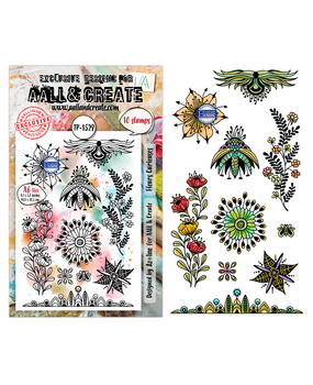 Aall and Create Merveilles d'Automne A6 Stamp Sets Fleurs Curieuses by Azoline (AALL-TP-1529)