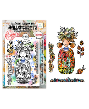 Aall and Create Merveilles d'Automne A7 Stamp Sets Zouki Miss Automne by Azoline (AALL-TP-1531)