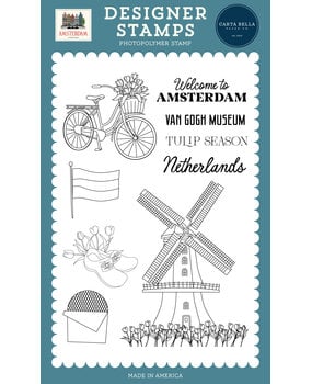 Carta Bella Amsterdam Designer Stamp Set Windmill (CBAD544040)