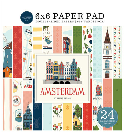 Carta Bella Amsterdam 6x6 Inch Paper Pad (CBAD544023) Carta Bella Amsterdam 6x6 Inch Paper Pad (CBAD544023)